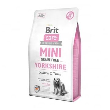 BRIT Care Mini Yorkshire, Somon, hrană uscată fără cereale câini, 2kg