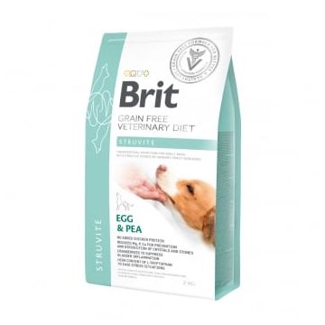 BRIT GF Veterinary Diet Struvite, Ou și Mazăre, dietă veterinară câini, hrană uscată fără cereale, afecțiuni urinare (struviți), 2kg