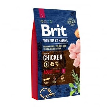 BRIT Premium By Nature Adult Large Breed, L, Pui, hrană uscată câini, 8kg