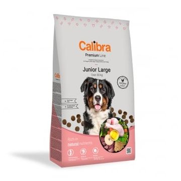 CALIBRA Premium Line Junior L, Pui, hrană uscată câini junior, 3kg