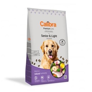 CALIBRA Premium Line Senior & Light, Pui, hrană uscată câini senior, 12kg