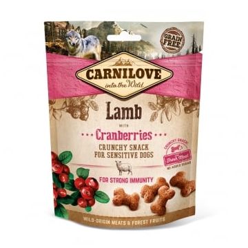 CARNILOVE Crunchy Snack, Miel cu Afine, recompense funcționale fără cereale câini, imunitate, 200g