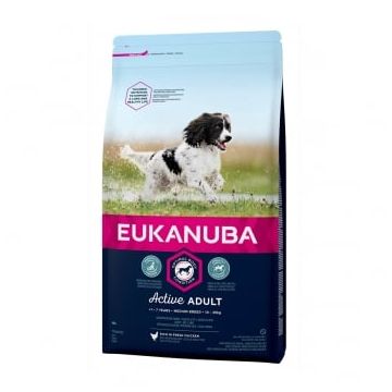 Eukanuba Adult Small & Mediu cu Pui, 12 kg