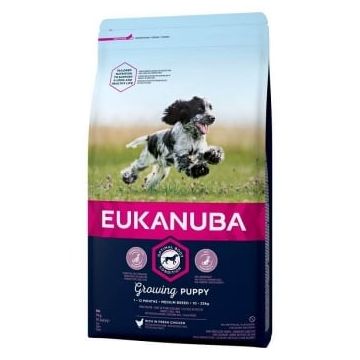 Eukanuba Puppy Mediu cu Pui, 12 kg