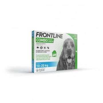 FRONTLINE Combo, spot-on, soluție antiparazitară, câini 10-20kg, 3 pipete