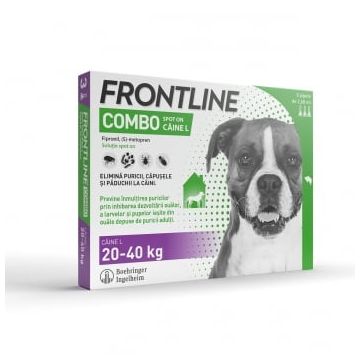 FRONTLINE Combo, spot-on, soluție antiparazitară, câini 20-40kg, 3 pipete