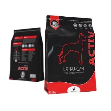 EXTRU-CAN Activ, XS-XL, hrană uscată câini, 10 kg