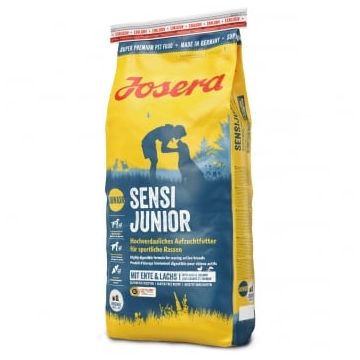 JOSERA Sensi Junior, XS-XL, Rață și Somon, hrană uscată câini junior, 15kg