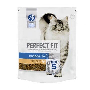 PERFECT FIT Cat Indoor, Pui, hrană uscată pisici, 750g