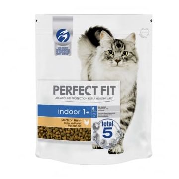 PERFECT FIT Cat Indoor, Pui, hrană uscată pisici, 750g PERFECT FIT Cat Indoor, Pui, hrană uscată pisici, 750g