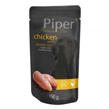 Piper Pure cu Carne de Pui si Orez Brun, 150 g