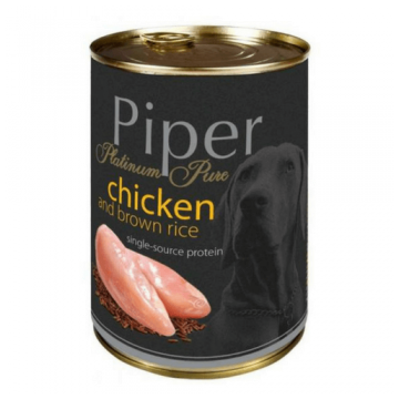 Piper Pure cu Carne de Pui si Orez Brun, 400 g