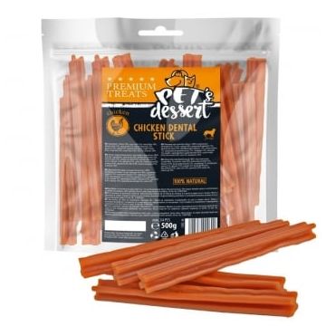 Recompense Pet's Dessert, Pentru Caini, Chicken Dental Stick, 500 g