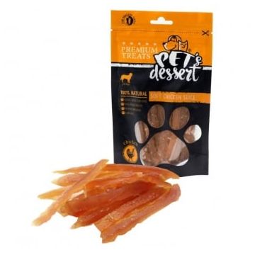 Recompense Pet's Dessert, Pentru Caini, Soft Chicken Slice, 80 g