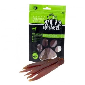 Recompense Pet's Dessert, Pentru Caini, Soft Duck Strip, 80 g