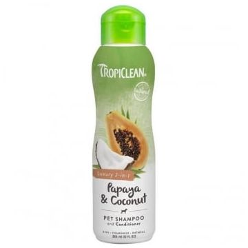 Sampon si Balsam TropiClean 2 in 1 Papaya, 592 ml