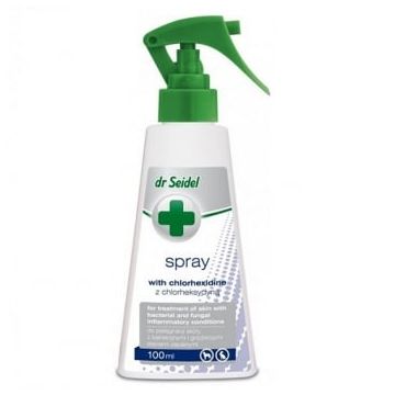 Spray Pentru Caini Si Pisici Dr. Seidel Cu Clorhexidina 4%, 100 ml