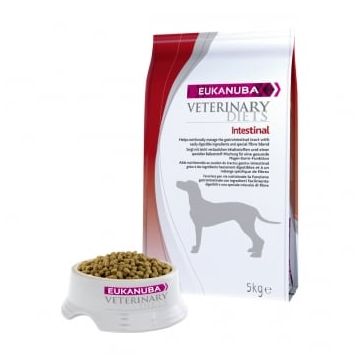 EUKANUBA Veterinary Diets Intestinal, Pui și Curcan, dietă veterinară câini, hrană uscată, afecțiuni digestive, 5kg