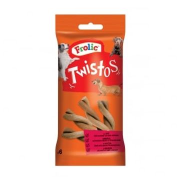 FROLIC Twistos, recompense câini, sticks, Vită, 6 buc, 105g FROLIC Twistos, recompense câini, sticks, Vită, 6 buc, 105g