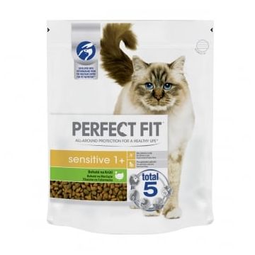 PERFECT FIT Cat Sensitive, Curcan, hrană uscată pisici, sensibilitati digestive, 1.4kg