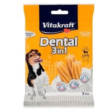 RECOMPENSE VITAKRAFT DENTAL SNACK 3IN1 SMALL, 120 G