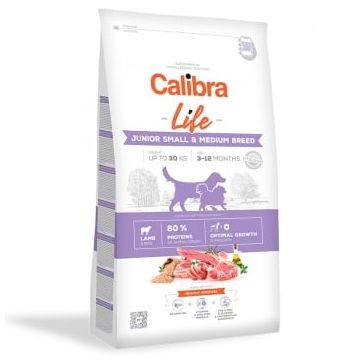 Calibra Dog Life Junior Small & Medium cu Miel, 2.5 Kg
