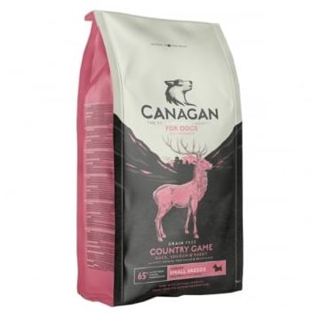 CANAGAN Small Breed Country Game, XS-S, Vânat, hrană uscată fără cereale câini junior & adult, 2kg