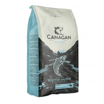 CANAGAN Small Breed Scottish Salmon, XS-S, Somon, hrană uscată fără cereale câini junior & adult, 2kg