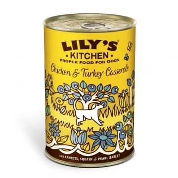 Conserva Caini Lily's Kitchen cu Pui si Curcan Casserole, 400 g