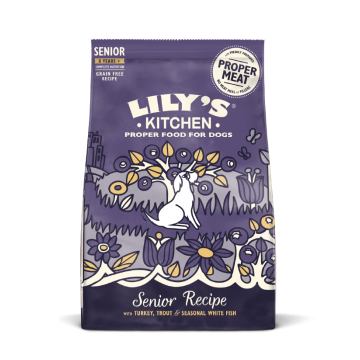 Lily's Kitchen Dog Adult 8+ cu Curcan si Pastrav, 2.5 kg