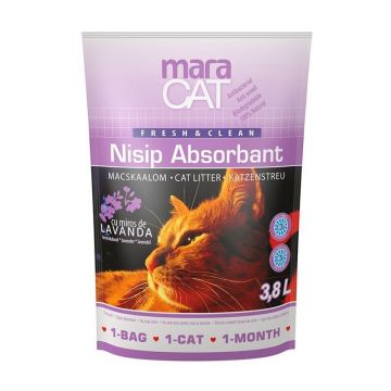 MaraCat, Nisip silicat cu lavanda, 3,8 l ieftin