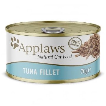 APPLAWS, File de Ton, conservă hrană umedă pisici, (în supă), 70g