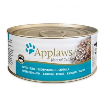 APPLAWS Junior, Ton, conservă hrană umedă pisici Junior, (în supă), 70g