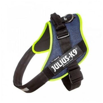 JULIUS-K9 IDC Power, ham câini, M, 14-25kg, jeans/neon