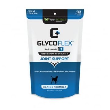 VETRI SCIENCE GlycoFlex Stage 1, Bite-sized Chews, suplimente articulare câini, 120cpr masticabile