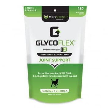 VETRI SCIENCE GlycoFlex Stage 2, Bite-sized Chews, suplimente articulare câini, 120cpr masticabile
