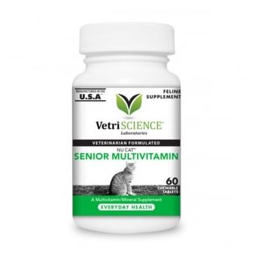 VETRI SCIENCE Nu-Cat Senior, multivitamine pisici senior, 60tbl masticabile