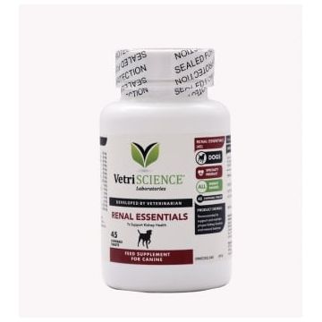 VETRI SCIENCE Renal Essentials Dog, suplimente renale câini, 45tbl