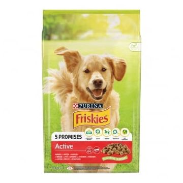 PURINA Friskies Adult Active, Vită, hrană uscată câini, activitate intensă, 10kg