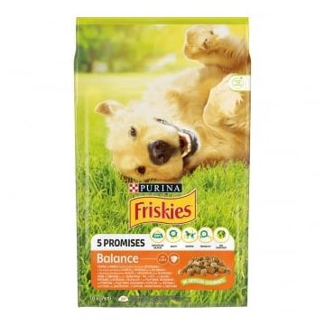 PURINA Friskies Adult Balance, Pui cu Legume, hrană uscată câini, 10kg