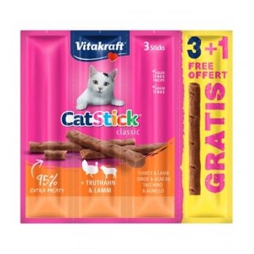 Vitakraft Cat Sticks Curcan și Miel, 3+1 Promo