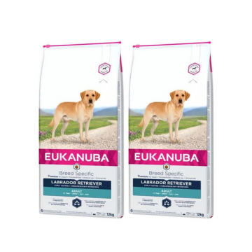 EUKANUBA Adult Breeds Specific Labrador Retriever Chicken 24 kg (2 x 12 kg) hrana uscata caini Labrador Retriever adulti, cu pui