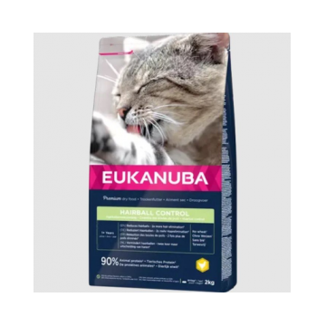 EUKANUBA Adult Hairball Control 10 kg hrana uscata pisici adulte, eliminare ghemotoace blana