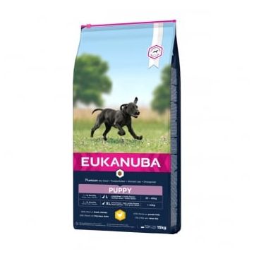 EUKANUBA Basic Puppy L-XL, Pui, hrană uscată câini junior, 15kg