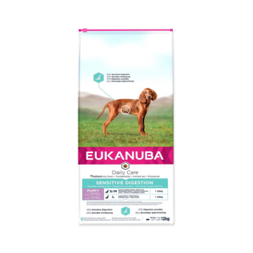 EUKANUBA Daily Care Sensitive Digestion Puppy Chicken 12 kg hrana pentru catelusi cu sensibilitati digestive
