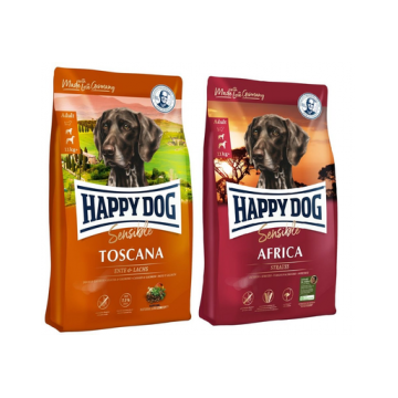 HAPPY DOG Supreme Toscana 12.5 kg + Supreme Africa 12.5 kg hrana uscata caini adulti