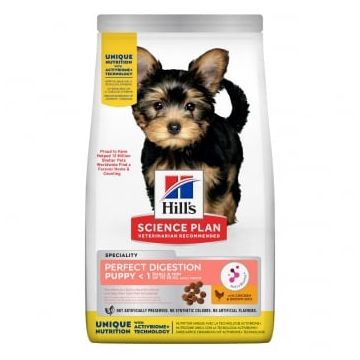 HILL'S Science Plan Perfect Digestion Puppy XS-S, hrană uscată câini junior, sistem digestiv, 3kg
