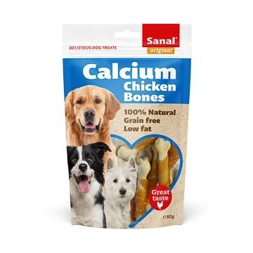 Sanal Dog Calcium Chicken Bones Doypack, 80 g