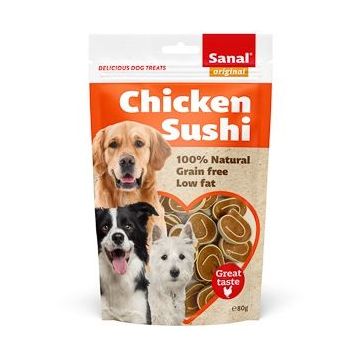 Sanal Dog Chicken Sushi Doypack, 80 g