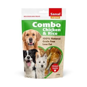 Sanal Dog Combo Chicken and Rice Doypack, 80 g